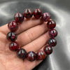 Luckacco 14mm deep red dragon patterned agate round bead jade bracelet bangle bangles for women fashionable temperament Travel Versatile