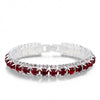 Luckacco New Arrival 925 Sterling Silver Silve Women Classic Jewelry Holiday Gift Clear Red Cubic Zircon Bracelet& Bangle