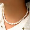 Luckacco Classic Elegant White Pearl Chokers Necklace For Women Men Wedding Banquet Necklaces Vintage Beads Handmade Jewelry Party Gift