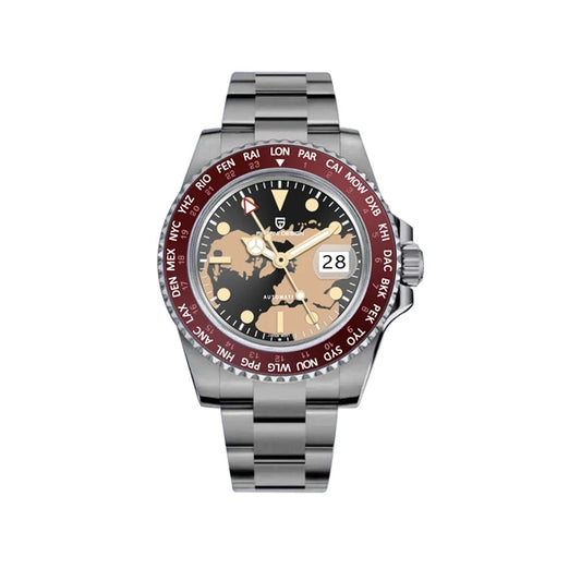 Luckacco PAGANI DESIGN V4 40MM GMT NH34 Luxury Men's Watches Top Fashion Automatic Mechanical Watches for Men Sapphire Waterproof Clock