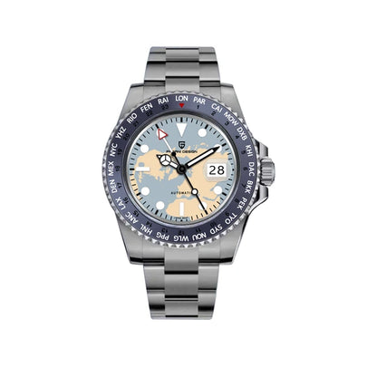Luckacco PAGANI DESIGN V4 40MM GMT NH34 Luxury Men's Watches Top Fashion Automatic Mechanical Watches for Men Sapphire Waterproof Clock