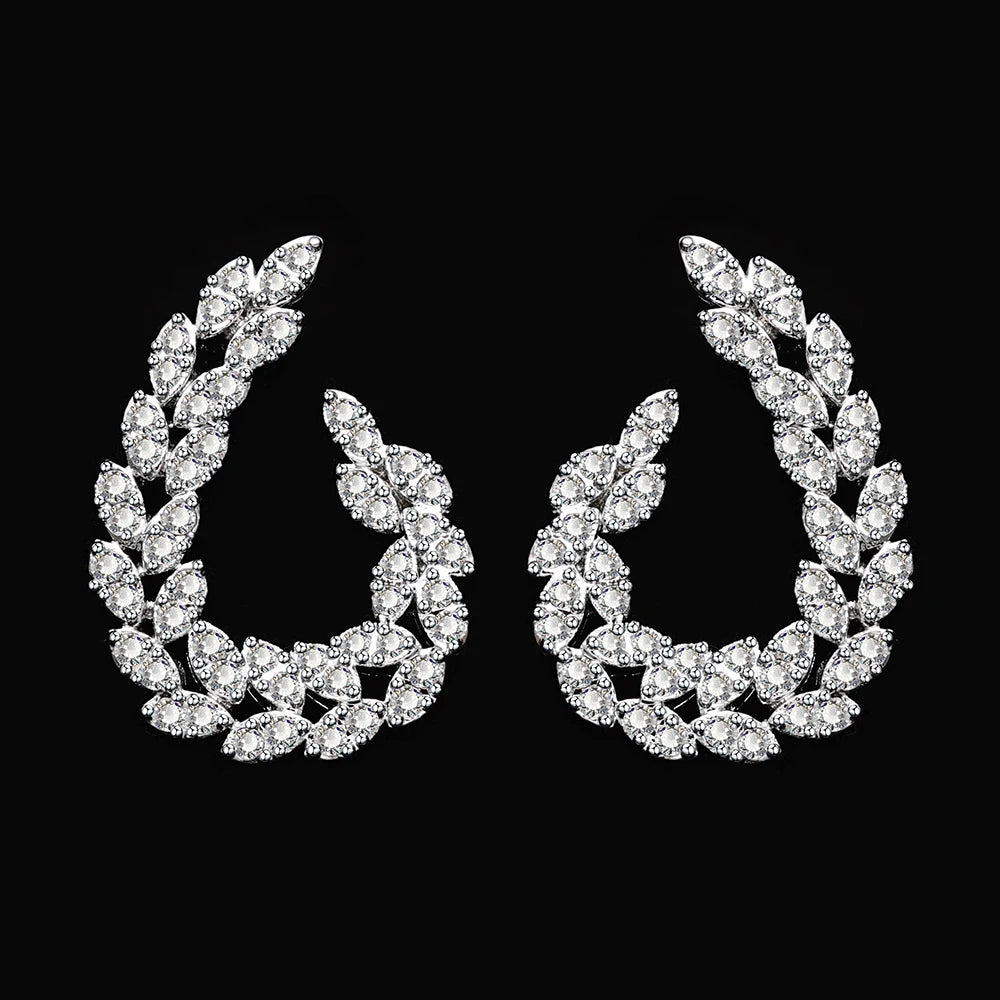 luckacco 2024 new wedding jewelry set for women saudi arabia 4 pieces zirconia bridal jewellery collection necklace set