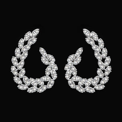 Luckacco 2024 New Wedding Jewelry Set for Women Saudi Arabia 4 Pieces Zirconia Bridal Jewellery Collection Necklace Set