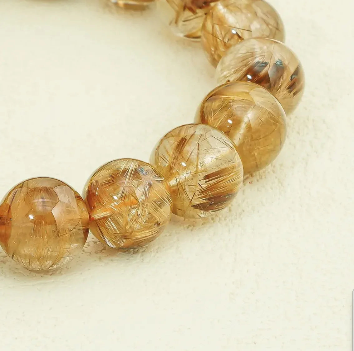 luckacco exquisite jewelry gifts wealth bring in crystal healing a level natural coffee golden rutilated quartz elasctic beads bracelet