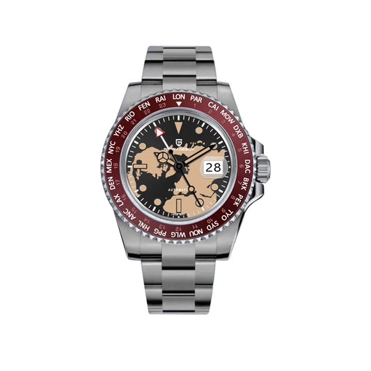 Luckacco PAGANI DESIGN V4 40MM GMT NH34 Luxury Men's Watches Top Fashion Automatic Mechanical Watches for Men Sapphire Waterproof Clock