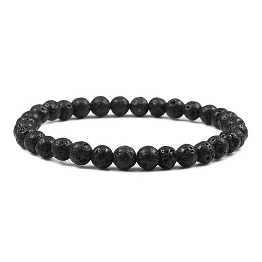 Luckacco 10mm Tiger Eye Natural Stone Beads Bracelet 3 Size Buddha Lava Round Beads Elasticity Rope Bracelets for Men Yoga Handmade Jewel