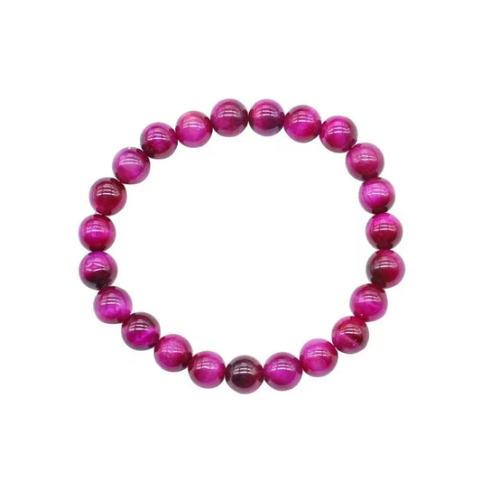 Luckacco Natural Tiger Eye Stone Beads Bracelet 4/6/8/10/12mm Gorgeous Rose Red Tiger Eye Bracelets for Men Women  Bracelets Buddha
