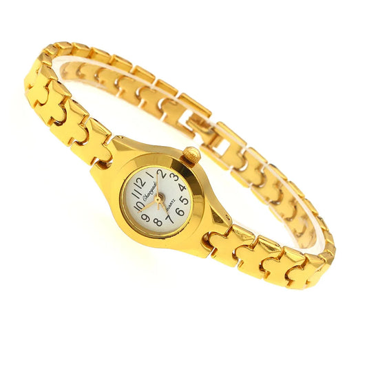 Luckacco Cute Women Bracelet Watch Mujer Golden Relojes Small Dial Quartz Watch Popular Wristwatch Hour female ladies elegant watches
