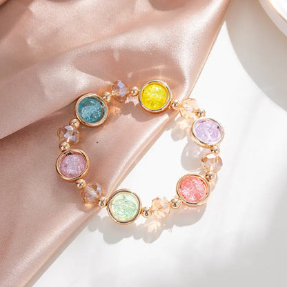 Luckacco Popcorn Bead Sweet Bracelet For Children Women Cute Cloud Flower Pendant Bracelets Kids Girls Charm Wish Bracelet