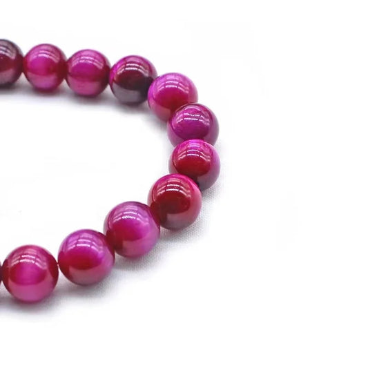 Luckacco Natural Tiger Eye Stone Beads Bracelet 4/6/8/10/12mm Gorgeous Rose Red Tiger Eye Bracelets for Men Women  Bracelets Buddha