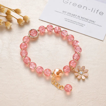 Luckacco Popcorn Bead Sweet Bracelet For Children Women Cute Cloud Flower Pendant Bracelets Kids Girls Charm Wish Bracelet