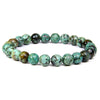 Luckacco Handmade Natural Stone African Stone Beads Bracelet Men Yoga Mala Jewelry Green Moss Agates Beaded Bracelet for Women Men
