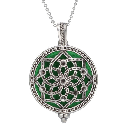Luckacco Aromatherapy Necklace Tree of Life Diffuser Jewelry Vintage Open Locket Pendant Essential Oil Perfume Aroma Diffuser Necklace