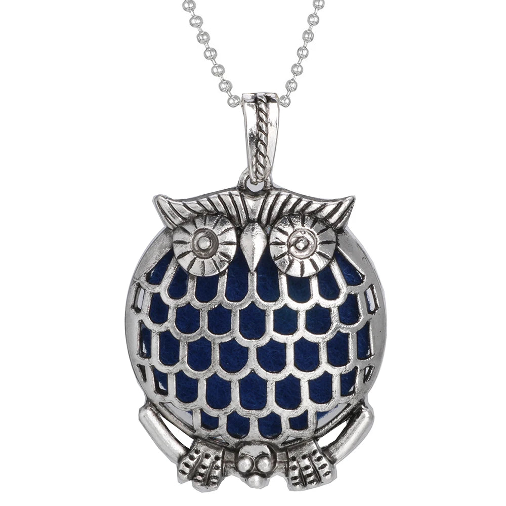 luckacco aromatherapy necklace tree of life diffuser jewelry vintage open locket pendant essential oil perfume aroma diffuser necklace