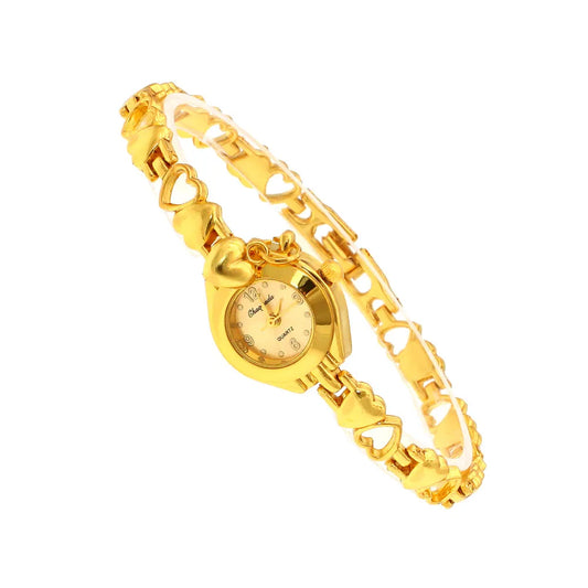 Luckacco Cute Women Bracelet Watch Mujer Golden Relojes Small Dial Quartz Watch Popular Wristwatch Hour female ladies elegant watches