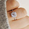 Luckacco SUMENG 2024 New Trendy Crystal Engagement Claws Design White Zircon Cubic Elegant Ring For Women Wedding Jewelry Gifts