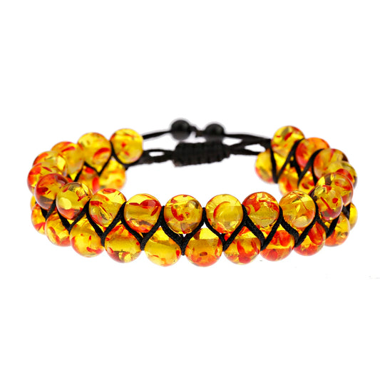 Luckacco Fashion Men Tiger Eye Natutal Stone Beaded Braided Bracelet Bangles Handmade Double Layer Lapis Lazuli Bracelets Hommes