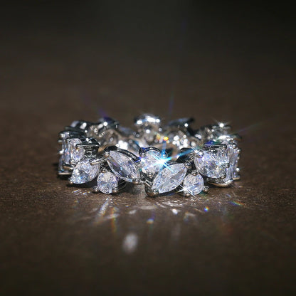 Luckacco daily picks New Promise Rings for Women Dazzling Cubic Zircon Graceful Lady Accessories Party Nice Girl Gift Trendy Jewelry