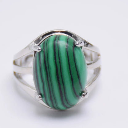 Luckacco New Women Fashion Ring Natural Stone Pink Quartz Purple Crystal Lapis Opening Rings Opal Oval Bead Adjustable Size Party Jewelry