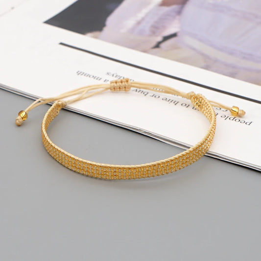 Luckacco Go2boho Miyuki Seed Beads Bracelet For Women Jewelry Summer Beach Handmade Woven Pulsera Friends Gift Turkish Eye Bracelets
