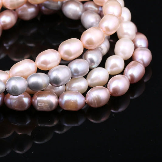 Luckacco Natural Baroque Pearl Bracelets White/Gray Freshwater Pearl Jewelry Gifts For Women Fashion Bracelets 7-8mm