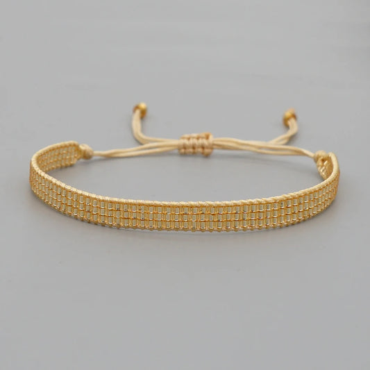 Luckacco Go2boho Miyuki Seed Beads Bracelet For Women Jewelry Summer Beach Handmade Woven Pulsera Friends Gift Turkish Eye Bracelets