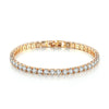Luckacco 4mm Cubic Zirconia Tennis Bracelet Iced Out Chain Bracelets For Women Men Gold Silver Color Men Bracelet CZ Chain Homme Jewelry