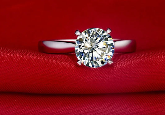 Luckacco Genuine White Gold 18K Ring 3CT 9mm Moissanite Diamond Engagement Ring For Women Certified AU750 Gold Ring Brilliant Forever
