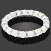 Luckacco shshd Natural Stone Bracelet White Pink Blue Rhinestone Charm Crystal Beaded Bracelets&Bangles for Women Fashion Elastic Jewelry