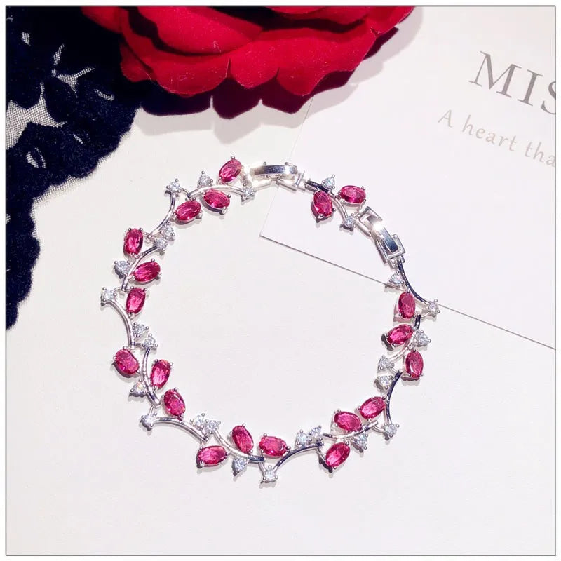 luckacco charm bracelets for women sterling silver shine cubic zirconia bangle fine jewelry temperament luxury accessories bijoux