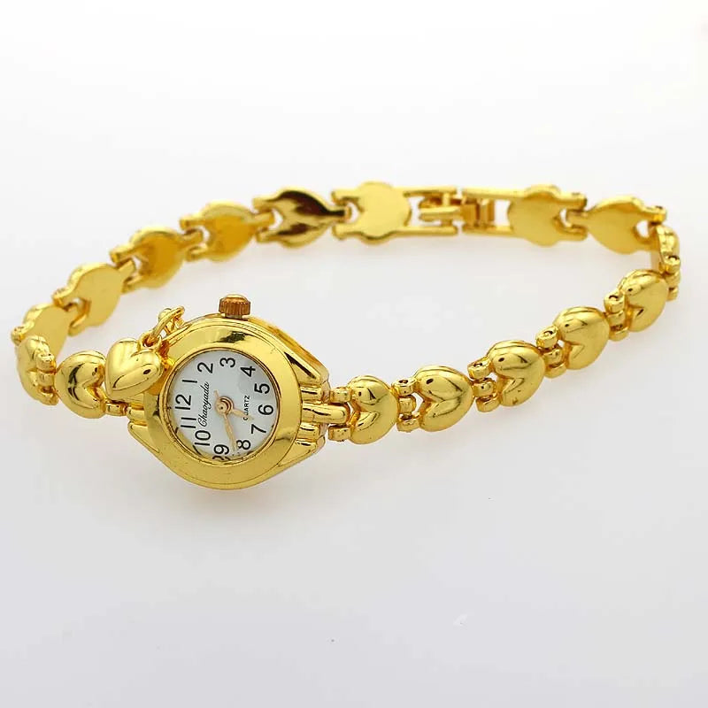 luckacco cute luxury women bracelet watches fashion women dress wristwatch ladies quartz sport gold watch dropshiping
