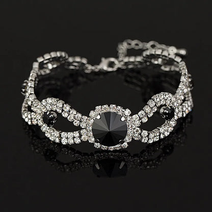 Luckacco Women New Brand Designer Hot Sell Fashion Charm Jewelry Women Wedding Austrian Crystal Bracelet For Wedding B009