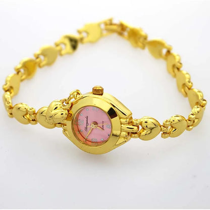 Luckacco Cute Luxury Women Bracelet Watches Fashion Women Dress Wristwatch Ladies Quartz Sport Gold Watch Dropshiping