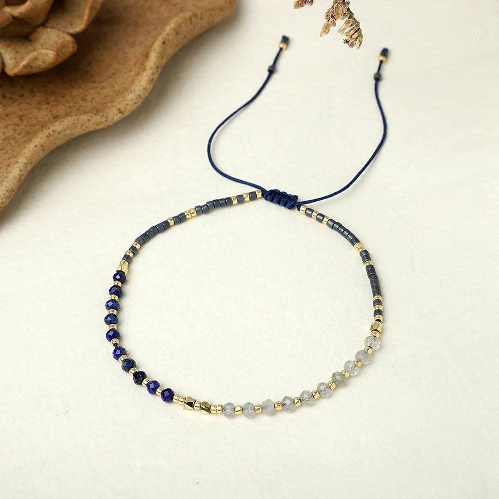 luckacco shinus miyuki beaded bracelet gift seed bead simple bracelets for women pulseras 2022 jewelry adjustable natural stone armband