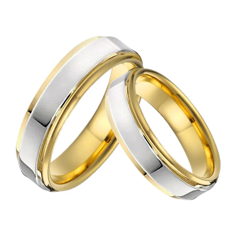 luckacco usa size 5 to 15 western titanium fashion jewelry couple wedding rings for men and women alliance love marriage finger ring