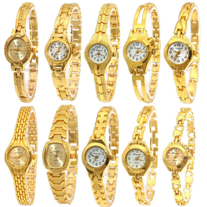 Luckacco Cute Women Bracelet Watch Mujer Golden Relojes Small Dial Quartz Watch Popular Wristwatch Hour female ladies elegant watches
