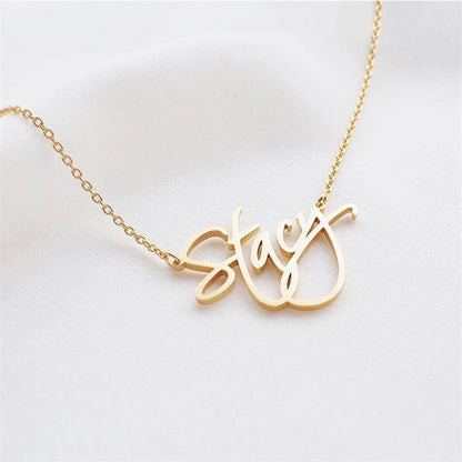Luckacco weekly pick 925 Sterling Silver Name Necklace Custom Necklaces Jewelry Personality Letter Choker Necklaces with Name for Women Girls
