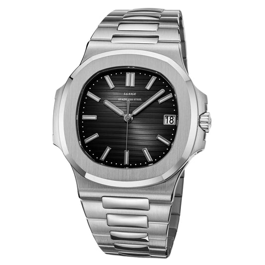 Luckacco LGXIGE TOP Luxury Brand Japan Quartz Watches Men Stainless Steel Military Watch Causal Fashion Business Clock Male Wristwatch