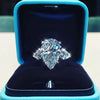 Luckacco daily picks Luxury Crystal Water Drop CZ Rings Women Proposal Engagement Ring Exquisite Wedding Anniversary Gift Party Trendy Jewelry