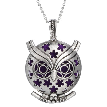 Luckacco Aromatherapy Necklace Tree of Life Diffuser Jewelry Vintage Open Locket Pendant Essential Oil Perfume Aroma Diffuser Necklace