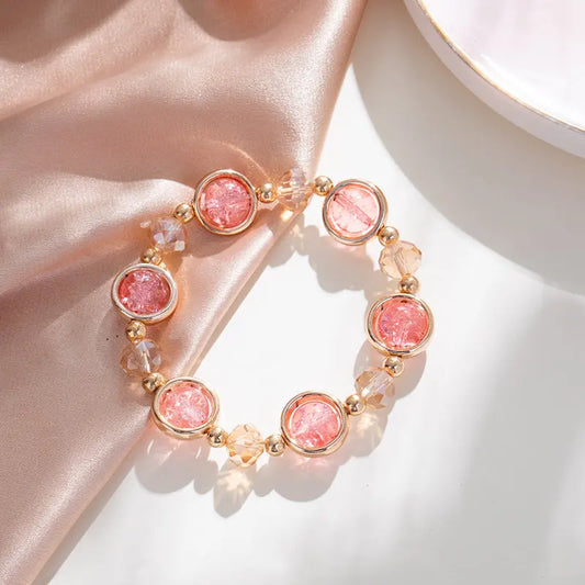 Luckacco Popcorn Bead Sweet Bracelet For Children Women Cute Cloud Flower Pendant Bracelets Kids Girls Charm Wish Bracelet