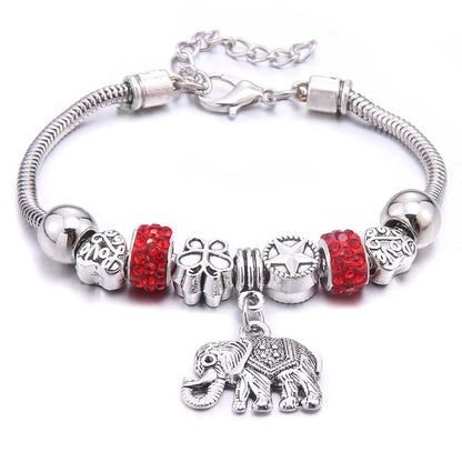 Luckacco  dragonfly owl Shape Crystal Charm Bracelets Beads Bracelet Women DIY Beads Brand Bracelets & Bangles Jewelry Gift