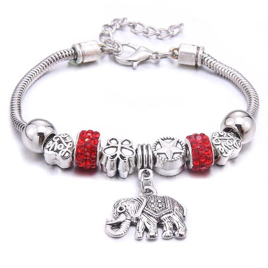 Luckacco  dragonfly owl Shape Crystal Charm Bracelets Beads Bracelet Women DIY Beads Brand Bracelets & Bangles Jewelry Gift