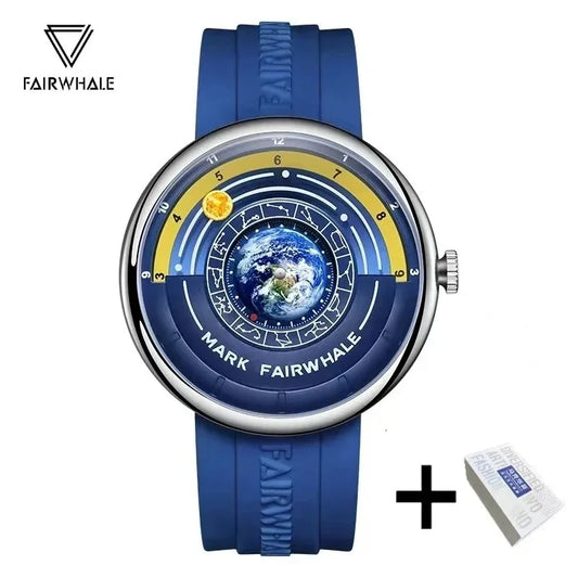 Luckacco Mark Fairwhale 5700 Creative Fashion Men's Watches Waterproof Globe Boy Cool Silicone Top Brand Quartz Watch For Men
