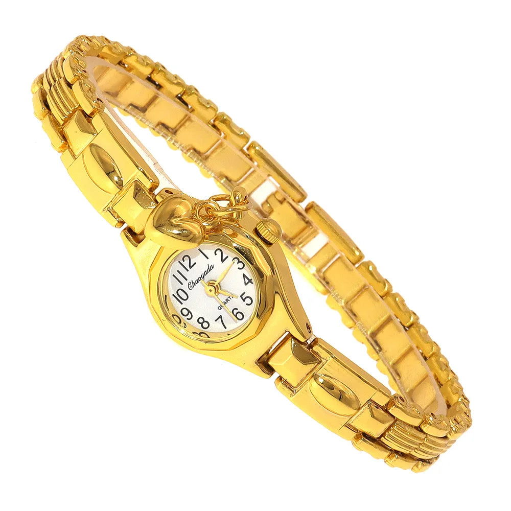 luckacco cute women's bracelet, ultra slimvintage wrist, analog quartz bangle, elegant dress watch mini watch dropshipping