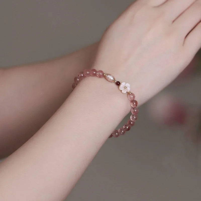luckacco new luxury elegant crystal beads bracelet for women butterfly dreamcatcher tassel charm bracelet girl party fashion jewelry gift