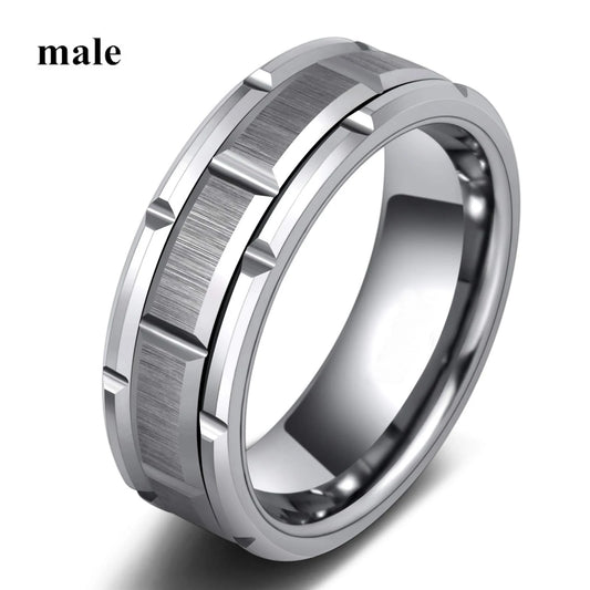 Luckacco Couple Rings Exquisite Women Rhinestones Zirconia Rings Set Simple Gold Color Men Stainless Steel CZ Stone Rings Wedding Jewelry