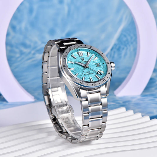 Luckacco 2024 New PAGANI DESIGN 40MM Men Mechanical Watches Top Brand Sapphire Glass GMT Watch 100M Waterproof Automatic Watch for Men