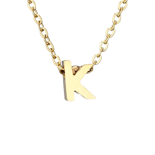 Luckacco Initial necklace letter pendant chamrs stainless steel Necklace jewelry Women's Necklace Box Chain Choker woman trend 2025 gift