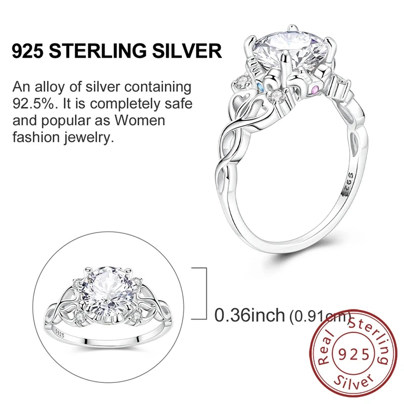 luckacco new 925 sterling silver rings gold heart bow adjustable open closed ring suitable for women stacking ring fashion jewelry gift